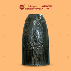 Bình Hoa Dáng Chuông Khắc Hoa Sen