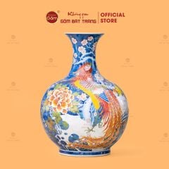 Bình Hoa Dáng Tỏi Chim Trĩ Phù Dung
