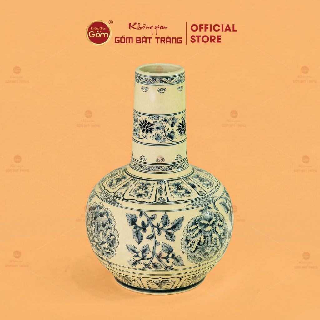 Bình Hoa Lam Âm Dương Cha