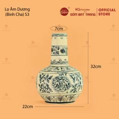 Bình Hoa Lam Âm Dương Cha