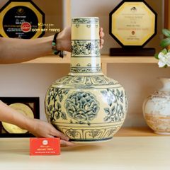 Bình Hoa Lam Âm Dương Cha