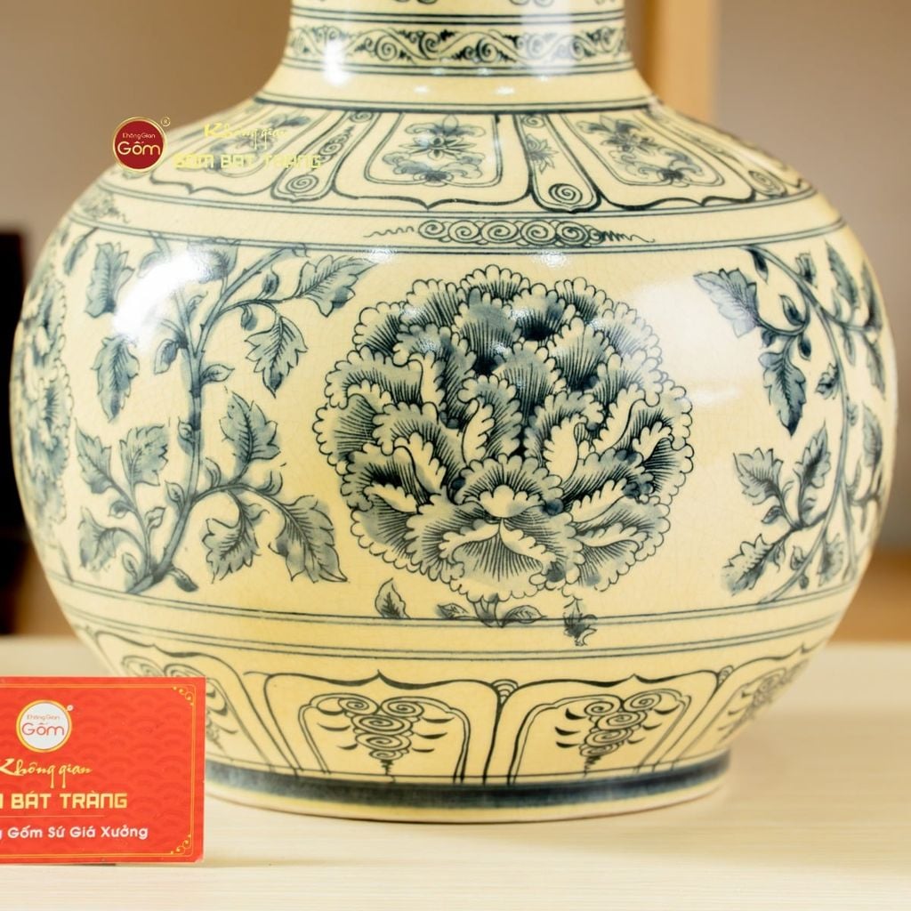 Bình Hoa Lam Âm Dương Cha