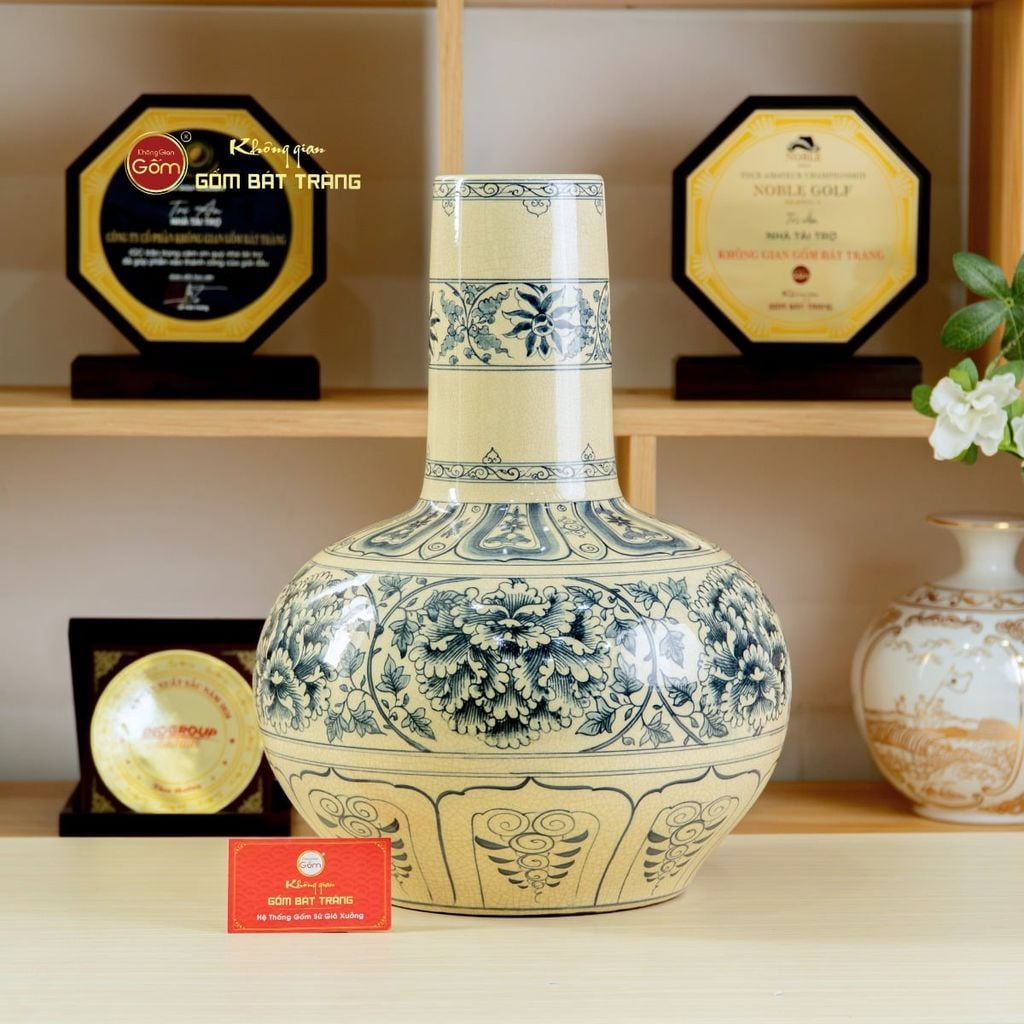 Bình Hoa Lam Âm Dương Cha