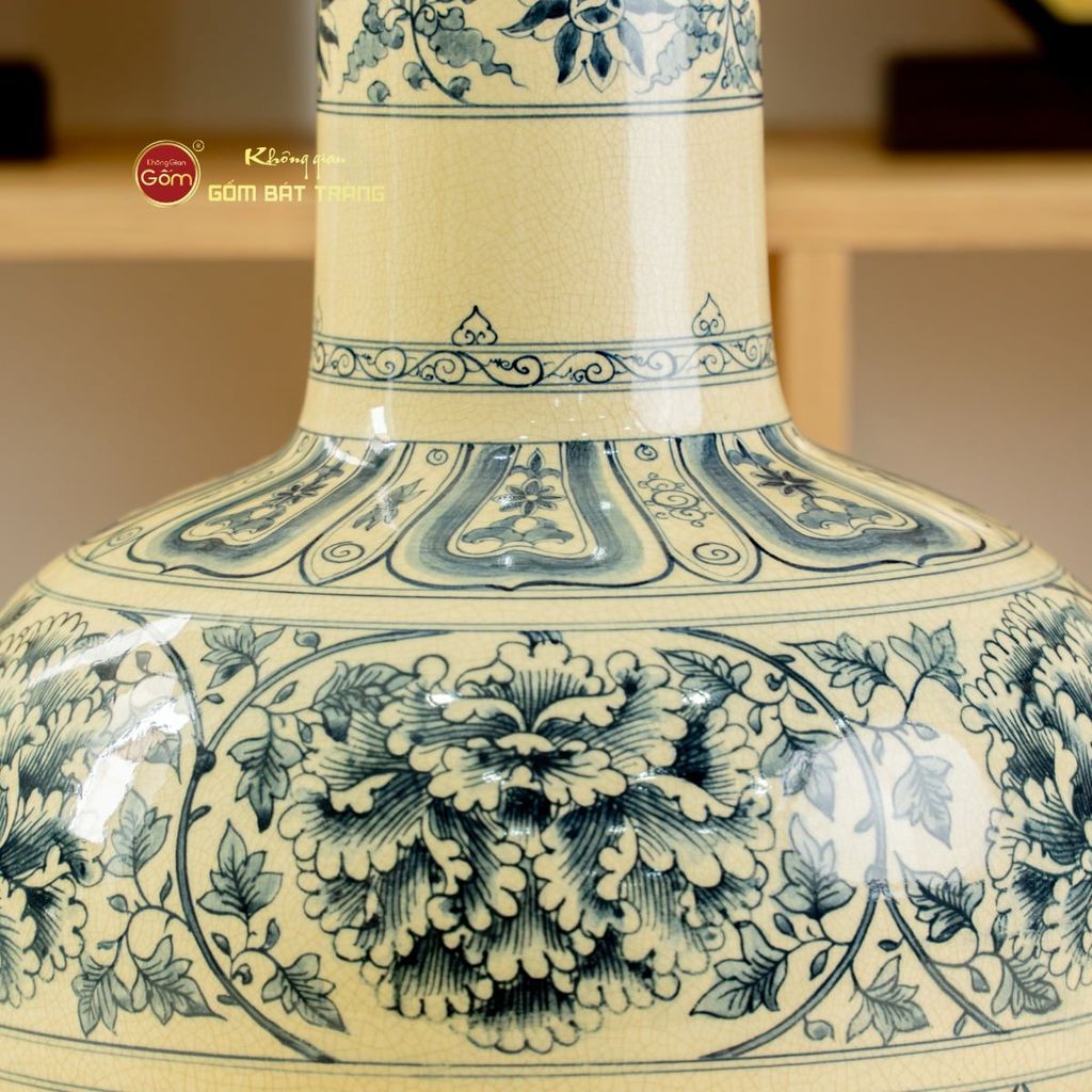 Bình Hoa Lam Âm Dương Cha