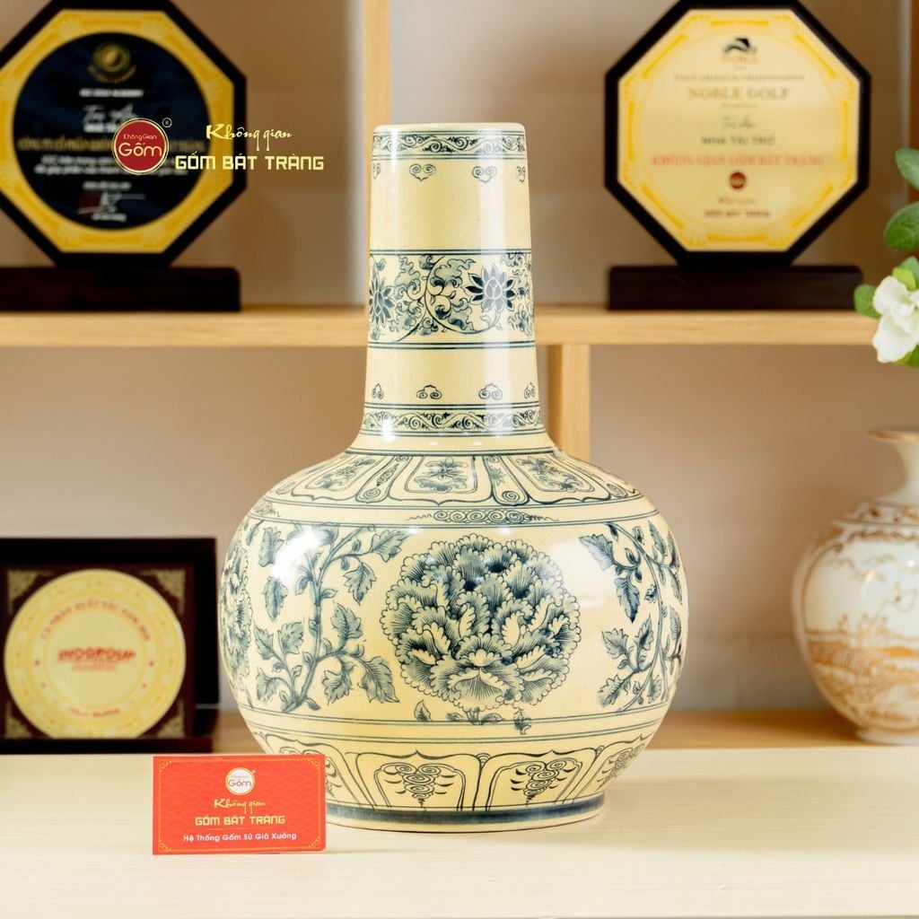 Bình Hoa Lam Âm Dương Cha