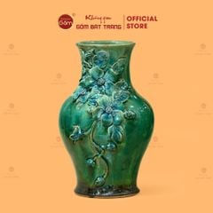 Bình Hoa Vuốt Tay Đắp Nổi Hoa