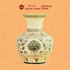 Bình Trường Phúc Hoa Phù Dung Vẽ Vàng