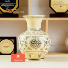 Bình Trường Phúc Hoa Phù Dung Vẽ Vàng