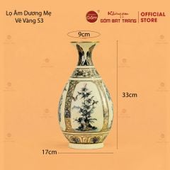 Bình Tứ Cảnh Âm Dương Mẹ Vẽ Vàng