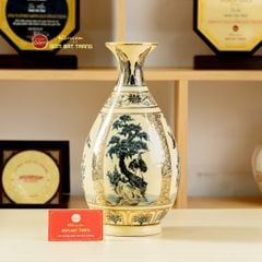 Bình Tứ Cảnh Âm Dương Mẹ Vẽ Vàng