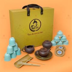 Bộ Ấm Chén An Thổ Túc Cao Cấp Tay Cầm (25 Món)