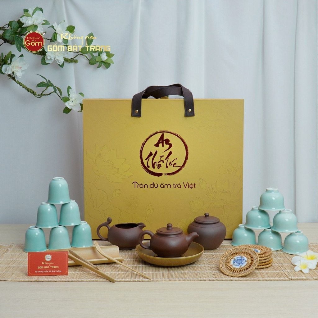 Bộ Ấm Chén An Thổ Túc Cao Cấp Tay Cầm (25 Món)