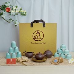 Bộ Ấm Chén An Thổ Túc Cao Cấp Tay Cầm (25 Món)