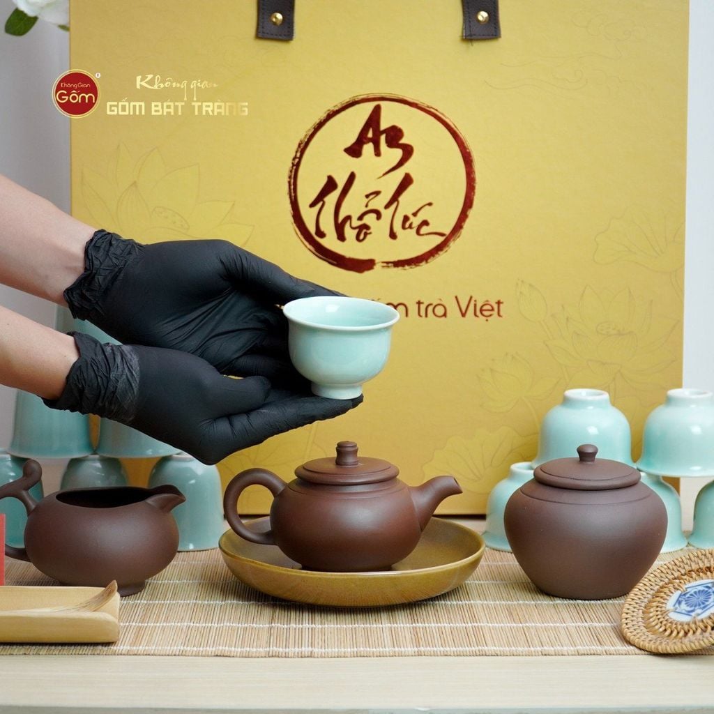 Bộ Ấm Chén An Thổ Túc Cao Cấp Tay Cầm (25 Món)