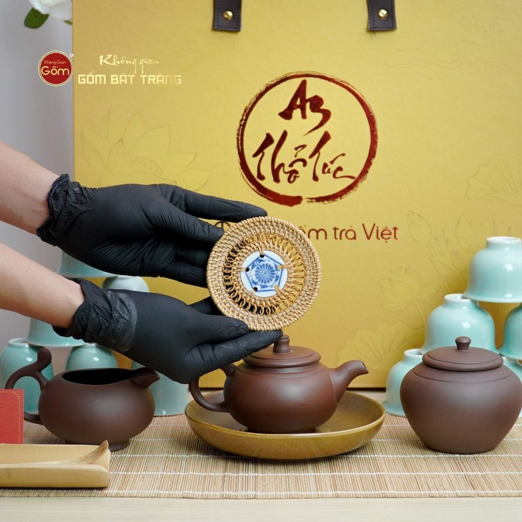 Bộ Ấm Chén An Thổ Túc Cao Cấp Tay Cầm (25 Món)