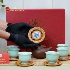 Bộ Ấm Chén An Thổ Túc Trăng To (Chén Men Tro)