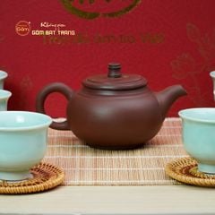 Bộ Ấm Chén An Thổ Túc Trăng To (Chén Men Tro)