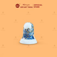 Bộ Ấm Chén Queen Trắng Hoa Sen Tím Đắp Nổi Vẽ Vàng