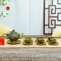 Bộ Ấm Chén Vẽ Tay Hoa Hướng Dương