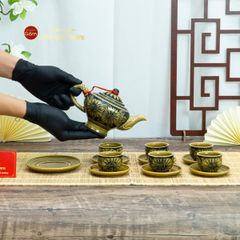 Bộ Ấm Chén Vẽ Tay Hoa Hướng Dương