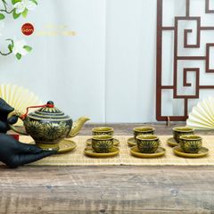 Bộ Ấm Chén Vẽ Tay Hoa Hướng Dương