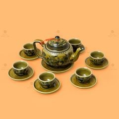 Bộ Ấm Chén Vẽ Tay Hoa Sen