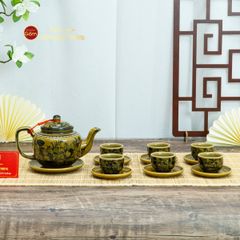 Bộ Ấm Chén Vẽ Tay Hoa Sen