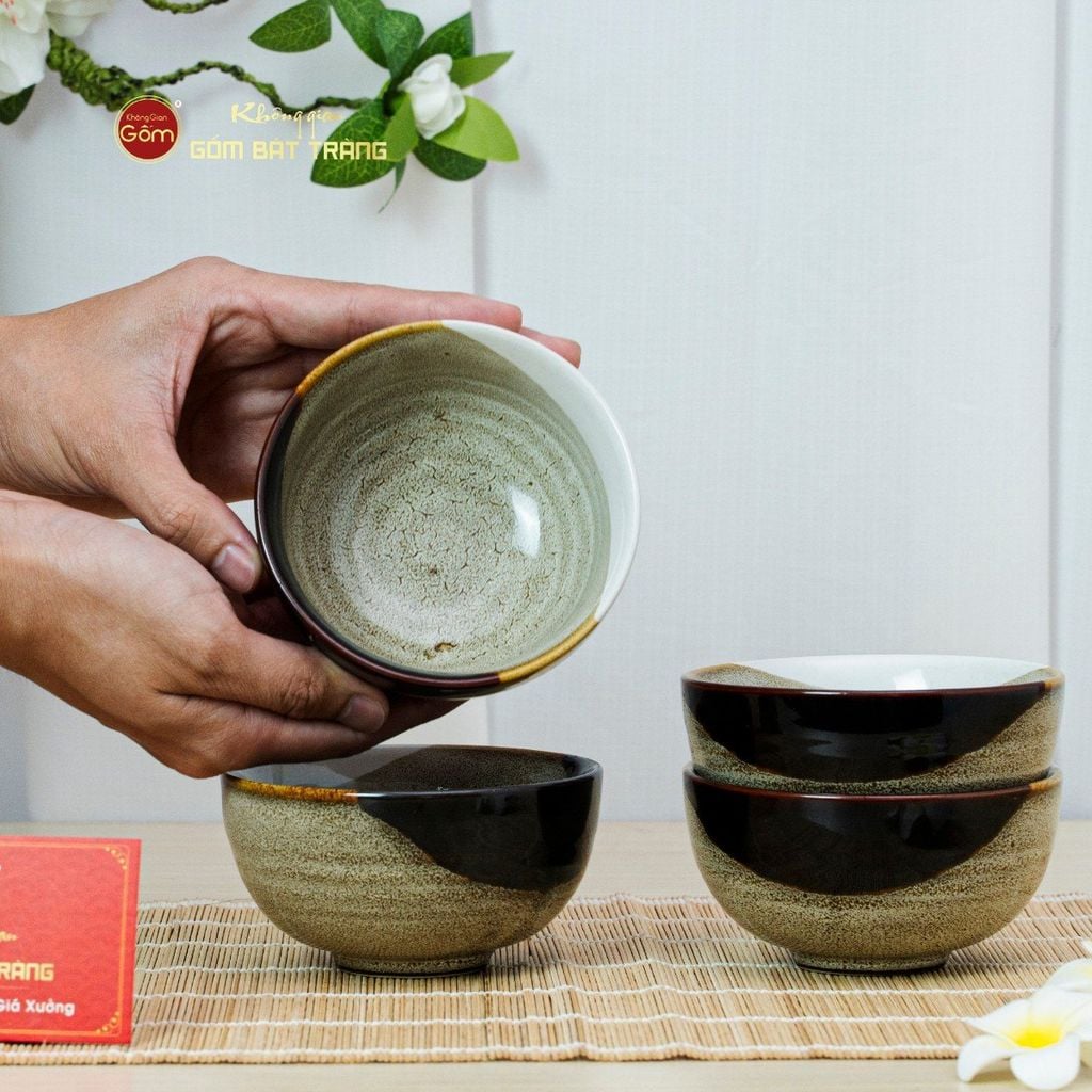 Bộ Bàn Ăn 4 Người (10 món) Men Hỏa Biến Ba Màu