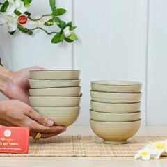 Bộ Bát Đĩa Bát Tràng Hoa Sứ Đỏ