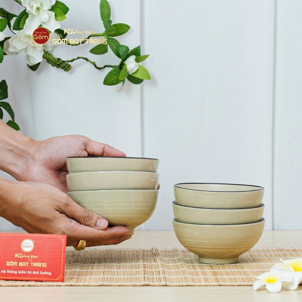 Bộ Bát Cơm Hoa Sứ Đỏ