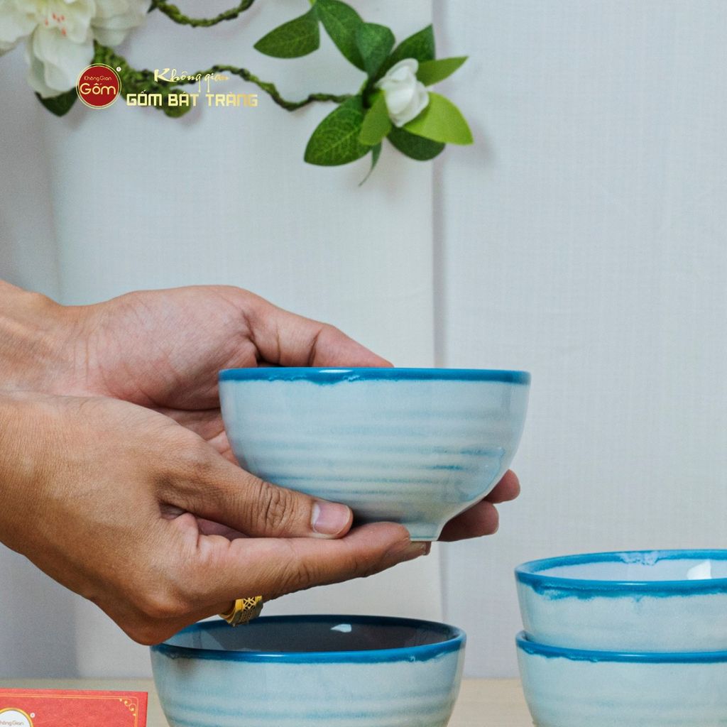 Bộ Bàn Ăn 6 Người (12 món) Men Biển Xanh Cát Trắng