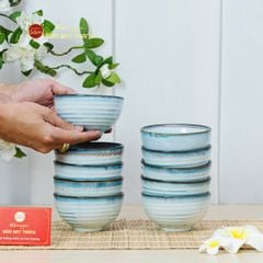 Bộ Bàn Ăn 10 Người (23 món) Men Biển Xanh Kim Sa