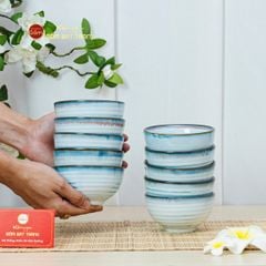 Bộ Bàn Ăn 10 Người (23 món) Men Biển Xanh Kim Sa