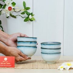 Bộ Bàn Ăn 6 Người (12 món) Men Biển Xanh Kim Sa