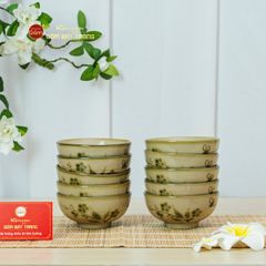 Bộ Bàn Ăn 10 Người (23 món) Men Kem Đào Chuồn