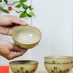 Bộ Bàn Ăn 6 Người (12 món) Men Kem Đào Chuồn