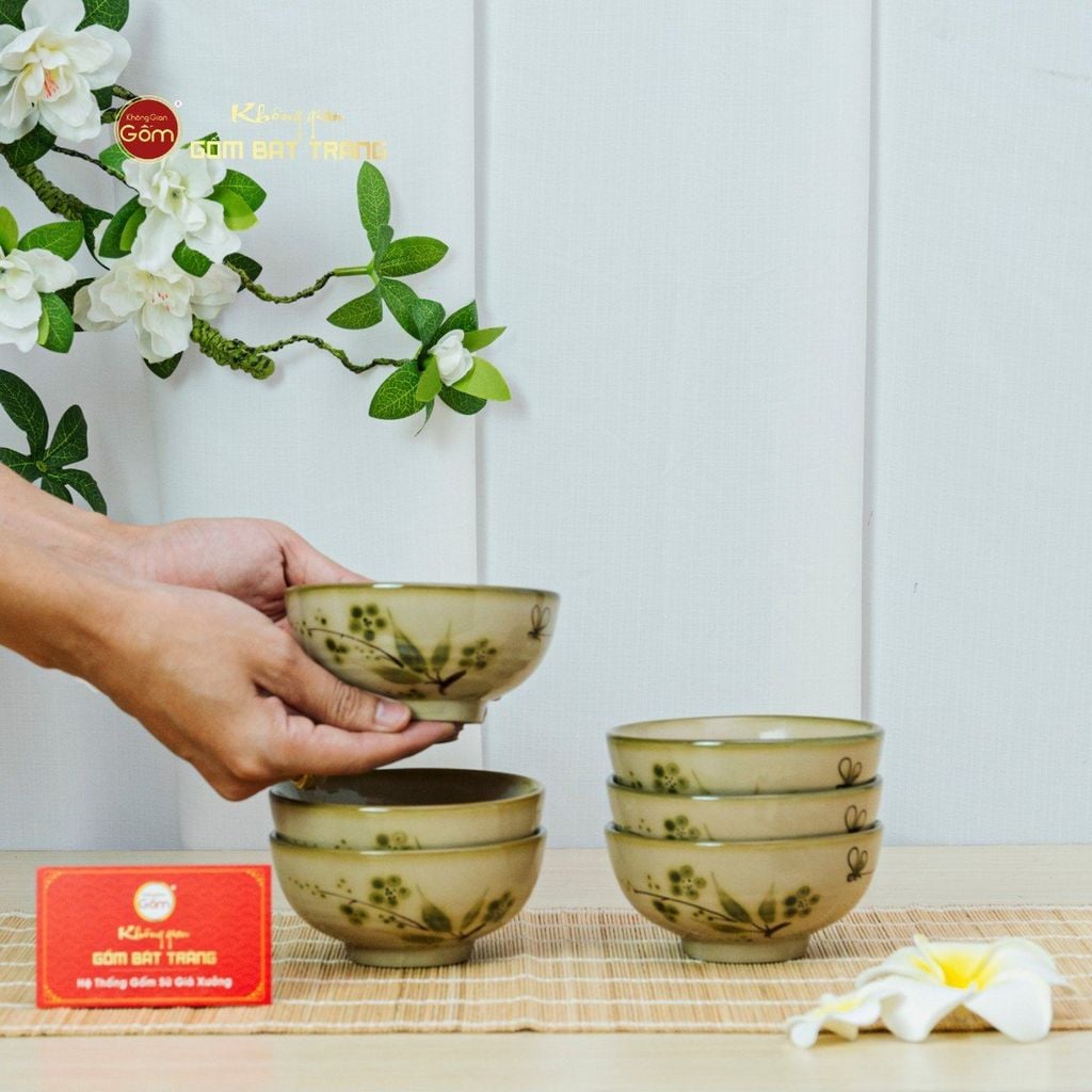 Bát Cơm Hoa Đào Chuồn