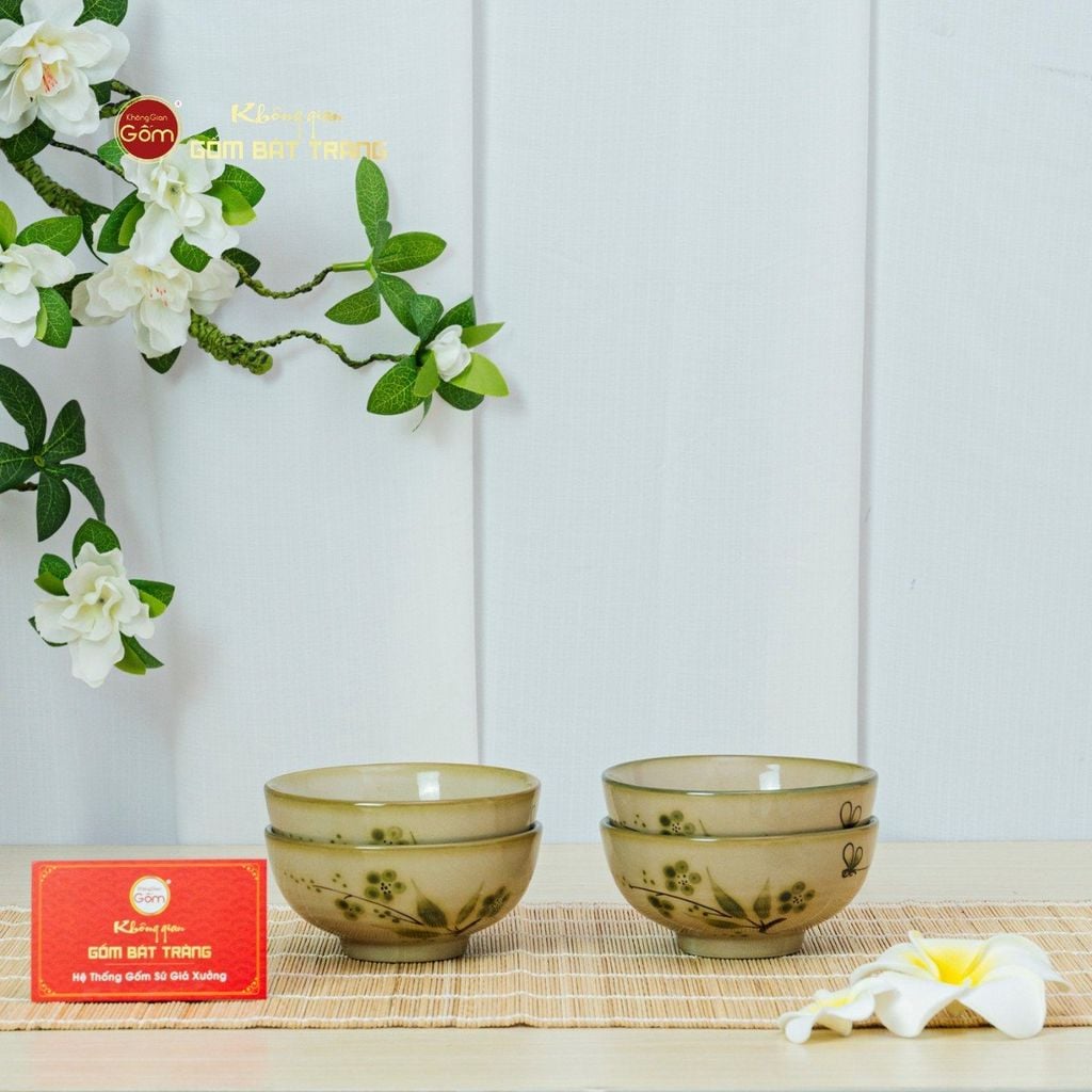 Bát Cơm Hoa Đào Chuồn