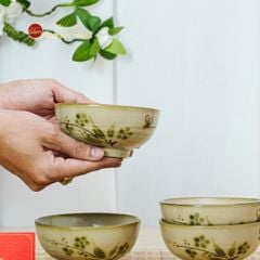 Bộ Bàn Ăn 6 Người (12 món) Men Kem Đào Chuồn