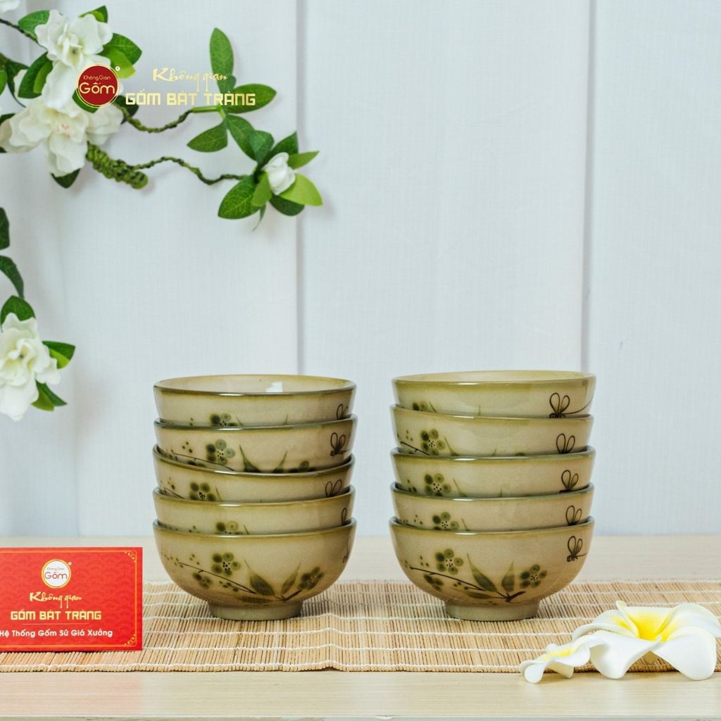 Bát Cơm Hoa Đào Chuồn