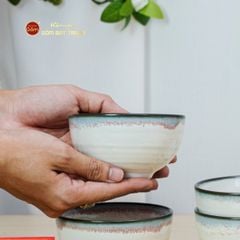 Bộ Bát Đĩa Bát Tràng Men Ngọc Trai