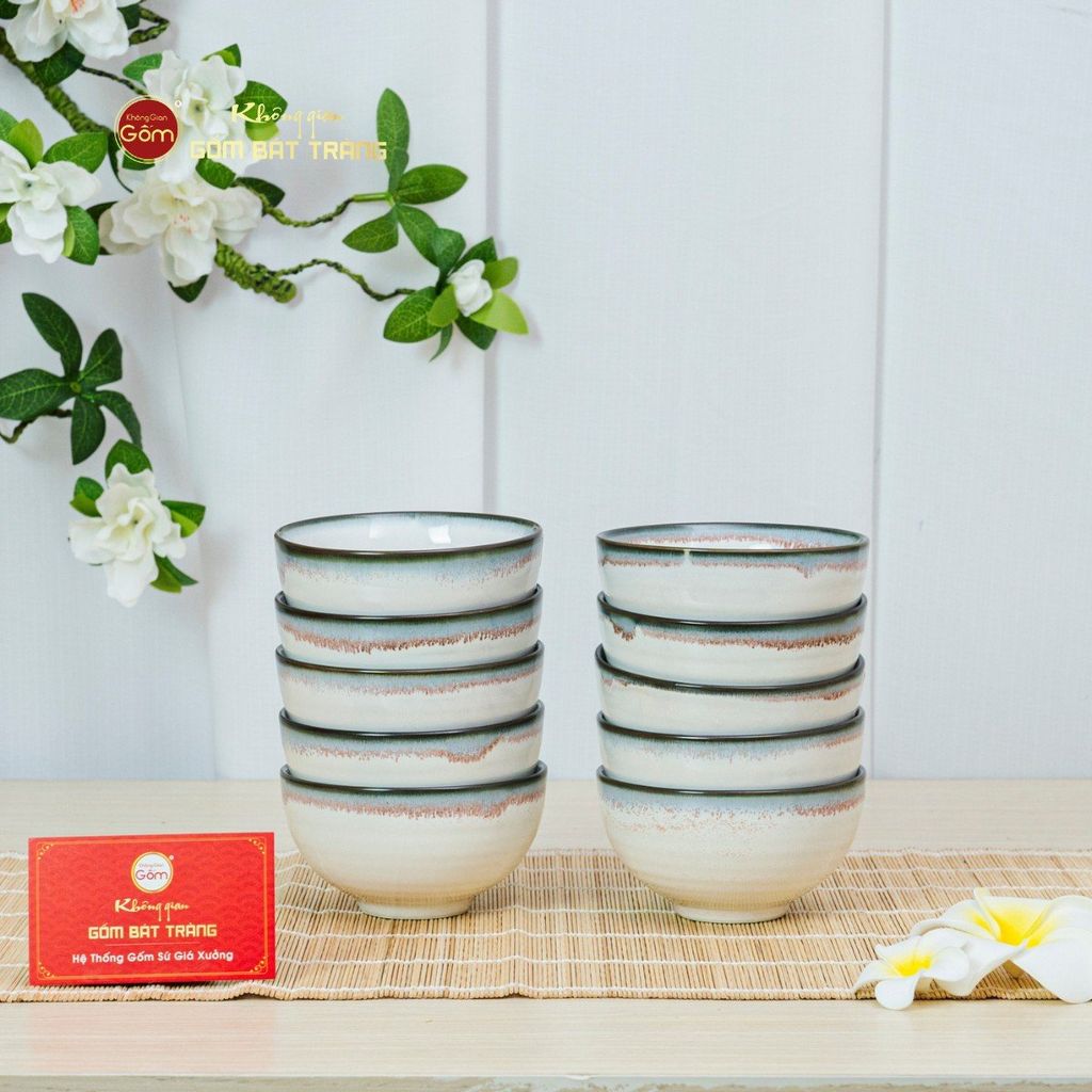 Bộ Bát Cơm Men Ngọc Trai