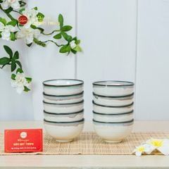 Bộ Bát Cơm Men Ngọc Trai