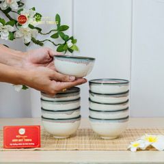 Bộ Bát Cơm Men Ngọc Trai