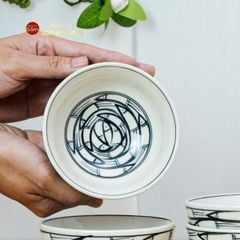 Bộ Bàn Ăn 6 Người (12 món) Men Trắng Vẽ Cá Đàn