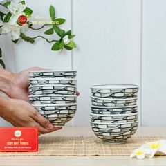 Bát Cơm Men Trắng Vẽ Cá Đàn