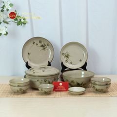 Bộ Bàn Ăn 4 Người (10 món) Men Kem Đào Chuồn