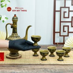 Bộ Bình Rượu Vẽ Tay Hoa Mai