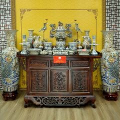 [Set Hào Gia] Bộ Đồ Thờ Gia Tiên Men Rạn (30 món)