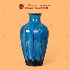 Bộ Lọ Hoa Dáng Xoài Khía Men Hỏa Biến